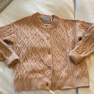 Draper James Cable Knit Cardigan - Brown